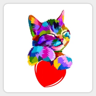 Cat love Sticker